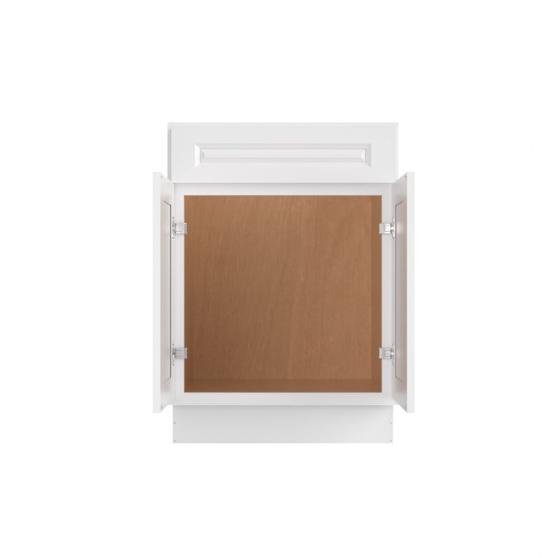 HOMLUX 24 in. W  x 21 in. D  x 34.5 in. H Bath Vanity Cabinet without Top in Raised Panel White, 2 of 6