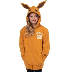 Seven Times Six Pokemon Hoodie Kids' Gen 01 Zip-Up 3-D Character Costume Hoodie - 1 of 1