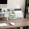Mind Reader Desktop Organizer, File Storage, Accessory Storage, Workspace, Office, Metal Mesh, 11"L x 5.5"W x 5.25"H - 2 of 4