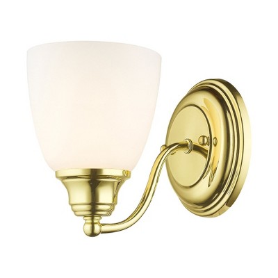 Livex Lighting Somerville 1 - Light Sconce in  Polished Brass