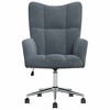 VidaXL Relaxing Chair Dark Gray Velvet - 3 of 4