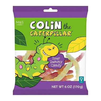 M&S Colin the Caterpillar Fruit Sour Candy - 6oz
