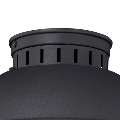 Harwich 10" Black Glass Outdoor Flush Mount Ceiling Light