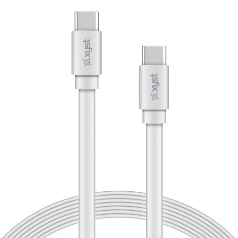 XYST™ 4-Ft. Flat USB-C® to USB-C® Cable, White - image 1 of 4