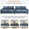 KWPZQEB 133" Modern Sofa Couch, 4-Seater Couch W/Deep Seat and Wide Armrest, Side Pockets, USB Port, Hidden Storage Arms for Living Room, Office - 4 of 4