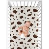Sweet Jojo Designs Boy Girl Gender Neutral Unisex Baby Fitted Crib Sheet Wild West Brown Off White - 4 of 4