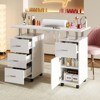 Manicure Table Nail Desk for Nail Tech, Nail Table Station with Electric Dust Collector, Nail Salon Storage Table - 3 of 4