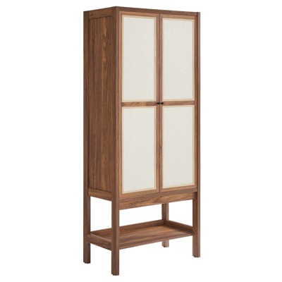 Modway Capri Tall Wood Grain Standing Storage Cabinet