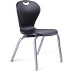 School Student Stack Chair - Ergonomic Molded Seat Shell with Robust Riveted Frame - for Classrooms in Home Learning of Office - Pack of 4 Chairs - 4 of 4