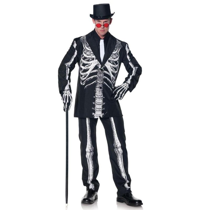 Underwraps Costumes Bone Formal Skeleton Adult Costume Suit, 1 of 2