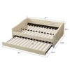 NicBex Full Size Daybed with Twin Size Trundle,Upholstered Tufted Button Sofa Bed for Bedroom,Living Room,Apartment,Beige - 3 of 4