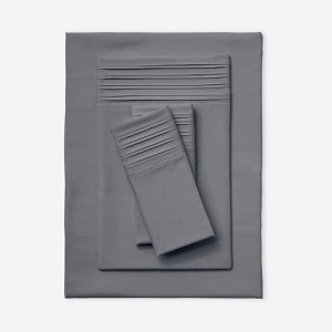 BrylaneHome Microfiber Pleated Hem Sheet Set - 1 of 2