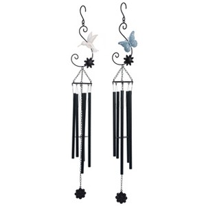 Transpac Metal Butterfly and Hummingbird Wind Chime Set of 2 - 1 of 1