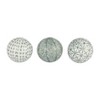 Sagebrook Home Set of 3 Ceramic Orbs - 4" Set of Green and White Decorative Round Table Orbs for Home or Office Decor - 2 of 4