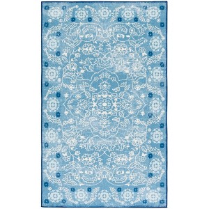 Martha Stewart Floral MSRW194  Machine Washable Skid-Resistant Power Loomed Indoor Rugs - 1 of 4