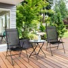 Tangkula 2PCS Folding Chair Patio Garden Outdoor w/ Steel Frame Adjustable Backrest - 3 of 4