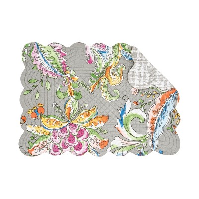 C&F Home Frey Quilted Reversible Colorful Paisley Placemat Set of 6