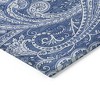 Navy Blue And Denim Blue Paisley Washable Indoor Outdoor Area Rug - 4 of 4
