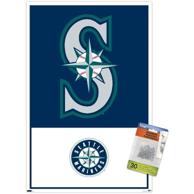 MLB Seattle Mariners - Retro Logo 18 Wall Poster, 14.725 x 22.375 