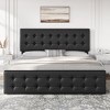 Whizmax Bed Frame with 4 Storage Drawers and Headboard, Faux Leather Upholstered Platform Bed Frame with Wooden Slats Support,  No Box Spring Needed - 3 of 4