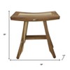 HomeRoots 18" Natural Teak Rectangular Shower Bench - 3 of 4