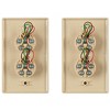 Monoprice Duplex Phone Jack Plate - Ivory (2 pack) | Terminating 4-conductor (4P4C) Phone Lines - 4 of 4