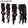 Unique Bargains Women's Water Ripple Curls Hair Extensions High Temperature Fiber 22in Black Brown 1 Set - 3 of 3