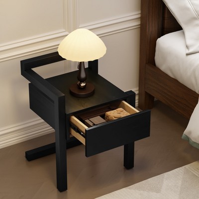 Racxily 2-Tier Modern Minimalist End Table/Nightstand with Storage Drawer