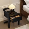 GDFStudio Cyrille Modern 2-Tier Nightstand End Table with 1 Drawer - 2 of 4