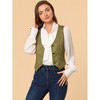 Allegra K Women's Steampunk Dressy Sleeveless Versatile Racerback Suit Vests - 2 of 4