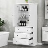 TiramisuBest Bathroom Storage Cabinet with Tilt-Out Hamper, Adjustable Shelf, Drawers & Doors, Freestanding Organizer for Bathroom, Black - 4 of 4