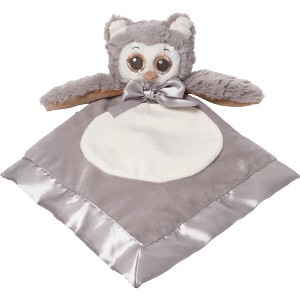 Bearington Baby Lil' Owlie Snuggler, 15 Inch Gray Owl Plush Stuffed Animal Security Blanket Lovey for Babies - 1 of 4