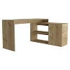 NicBex Home Office Desk L-Shape Morden Writing Desk with 2 Open Shelves, Storage Cabinet and Wooden Frame for Office, Study, Living Room - 4 of 4