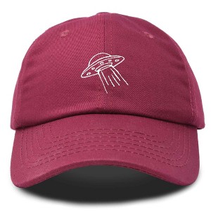 Dalix UFO Embroidered Alien Dad Hat Cotton Baseball Cap Adjustable Mens - 1 of 4