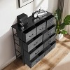 KTMBDW Dresser with 9 Drawers, Chest Clothing Organizer Unit, Large Storage Furniture for Bedroom, Hallway, Living Room, Nursery & Closet, Black - 3 of 4
