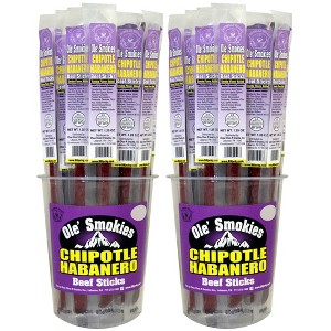 Buffalo Bills 15-ct Chipotle Habanero Ole Smokies (Beef Sticks) - Two 15-ct Tubs - 1 of 4