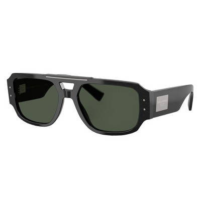 Dolce & Gabbana DG 4482 28209A Unisex Pilot Polarized Sunglasses Brushed Black 57mm