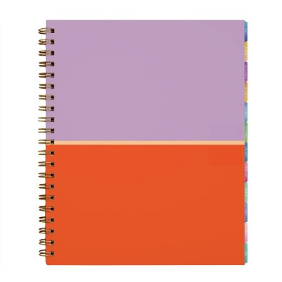 Inspired by Erin Condren: 12 month Dated Teacher Lesson Planner - Colorblock Lilac, Teacher Supplies