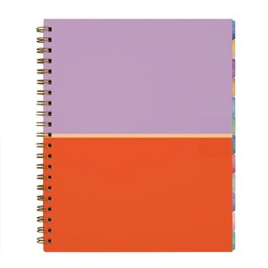Inspired by Erin Condren: 12 month Dated Teacher Lesson Planner - Colorblock Lilac, Teacher Supplies - 1 of 4