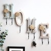 Juvale Farmhouse Home Key Holder for Wall with 7 Peg Hooks for Entryway, Farmhouse Home Decor - 2 of 4