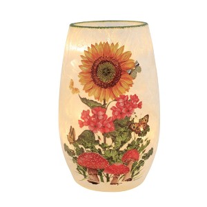 Stony Creek 5.0 Inch Botanicals Pre-Lit Small Vase Spring Lighted Glass ...