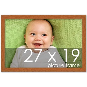 PosterPalooza | Modernist Brown Picture Frame - UV Acrylic, Backing Board, Hanging Hardware Included - 1 of 4