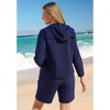 Swim 365 Women's Plus Size Hooded Taslon Cover Up - 3 of 4