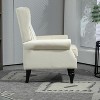 CAVINAS PU Leather Upholstered Accent Chair with Rubber Wood Legs, Modern Armchair with Wide Backrest for Living Room or Bedroom - 4 of 4