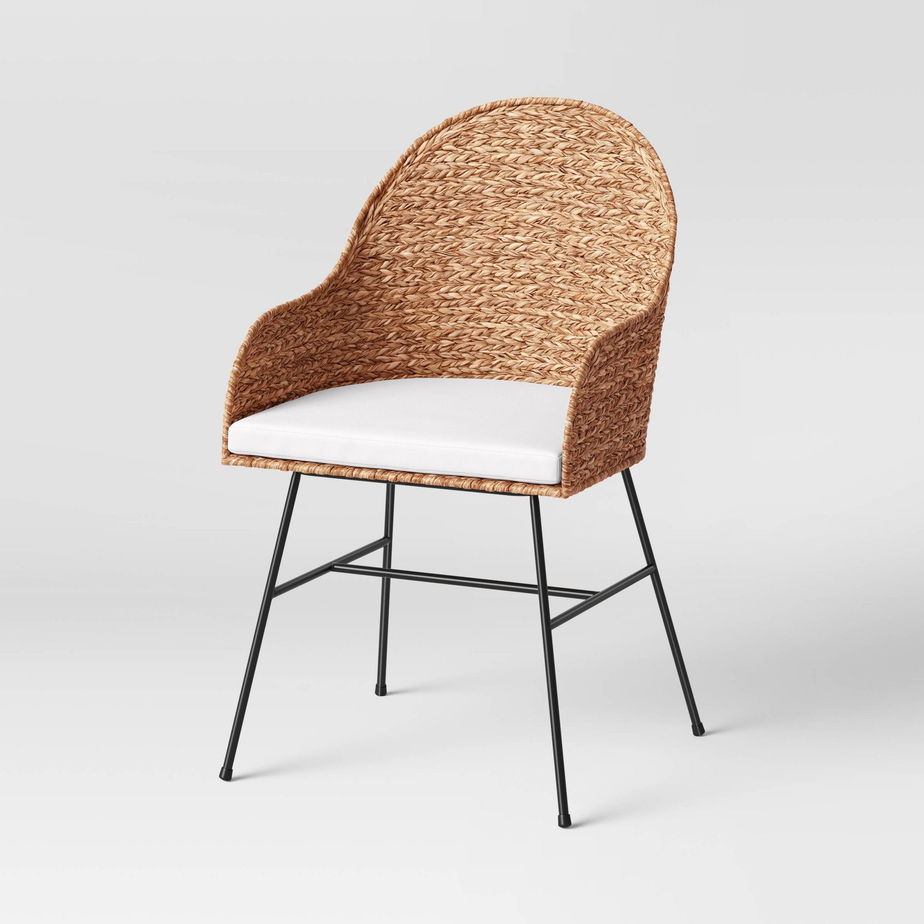 Landis Woven Backed Dining Chair with Cushion Natural - Threshold™