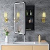 Aris LED Medicine Cabinet with Mirror, Recessed/ Wall Mounted Bathroom Cabinet, Dimmable, 3-Mode Light, Anti-Fog, Adjustable Shelves, White - 3 of 4