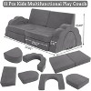 Coucheta 11-Piece Modular Kids Play Couch Collection - Convertible Foam for Playroom & Bedroom, in Blue & Grey Shades - 3 of 4