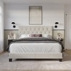 Home Design Dillon Twin Tufted Upholstered Panel Bed - 2 of 4