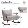 GlasFlength Accent Chairs Modern Rocking Chair Armchair Lazy Chair Sofa Chair Reading Chair for Living Room, Gray, 30.7"*31.1"*30.3" - 4 of 4