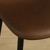 Set of 4 Modern Dining Chairs with Black Metal Legs and Spoon-Shaped Seats, Upholstered Chairs for Kitchen, Dining Room, or Living Room-Tanpinhause - 4 of 4